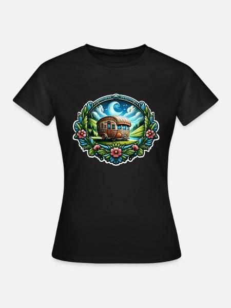 Camping - Frauen T-Shirt - Schwarz