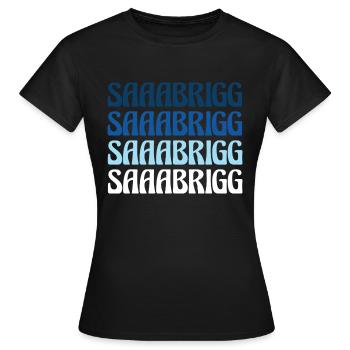 Saaabrigg Saarbrücken Dialecte Cadeau - T-shirt Femme - noir - Devant - AI Model Female 172 dark (172cm)