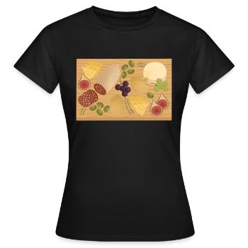 Charcuterie-Brett - Frauen T-Shirt - Schwarz - Vorne - AI Model Female 172 dark (172cm)