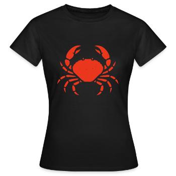 Krebs - Frauen T-Shirt - Schwarz - Vorne - AI Model Female 172 dark (172cm)