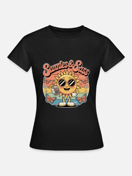 Sonnenbrille Und Frechheit - Frauen T-Shirt - Schwarz