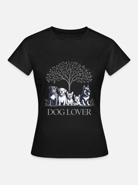 Amoureux des chiens - T-shirt Femme - noir