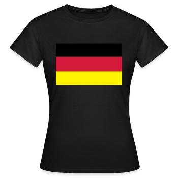German Flag - Women's T-Shirt - black - Front - AI Model Female 172 dark (172cm)