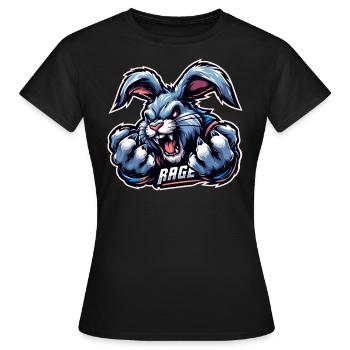 Wut-Kaninchen - Frauen T-Shirt - Schwarz - Vorne - AI Model Female 172 dark (172cm)