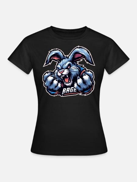 Wut-Kaninchen - Frauen T-Shirt - Schwarz