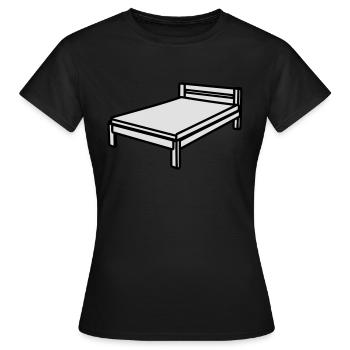 Bett - Frauen T-Shirt - Schwarz - Vorne - AI Model Female 172 dark (172cm)