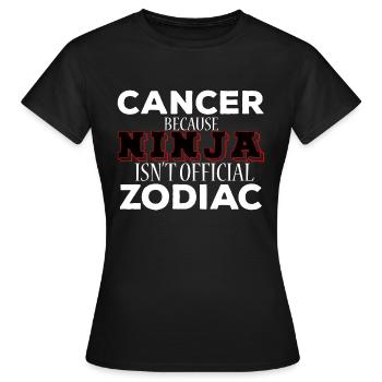 Sternzeichen Krebs / Zodiac Cancer - Frauen T-Shirt - Schwarz - Vorne - AI Model Female 172 dark (172cm)