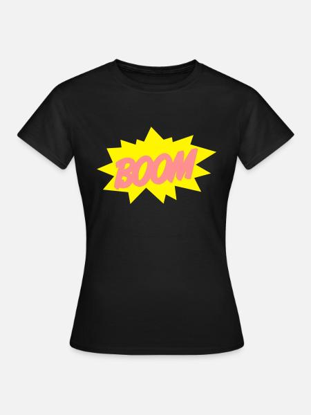 boom2 - Frauen T-Shirt - Schwarz