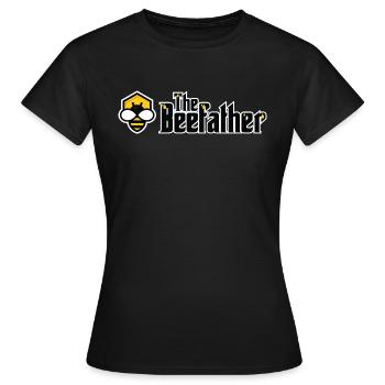 Le beefather - abeille miel apiculteur fleurs en nid d'abeille - T-shirt Femme - noir - Devant - AI Model Female 172 dark (172cm)