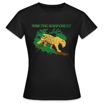 Protégez la forêt tropicale - T-shirt Femme - noir - Devant - AI Model Female 172 dark (172cm)