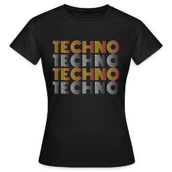 Techno Techno Techno Techno minimal shirt - Women's T-Shirt - black - Front - AI Model Female 172 dark (172cm)