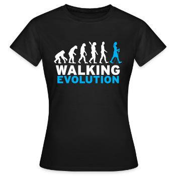 Nordic Walking Evolution - Women's T-Shirt - black - Front - AI Model Female 172 dark (172cm)