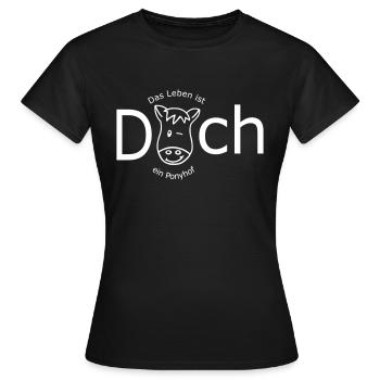 Das Leben ist DOCH ein Ponyhof - Frauen T-Shirt - Schwarz - Vorne - AI Model Female 172 dark (172cm)