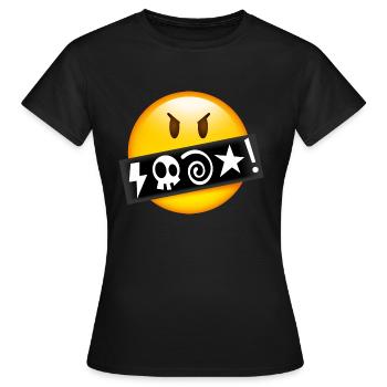 Smiley Swearing - Women's T-Shirt - black - Front - AI Model Female 172 dark (172cm)