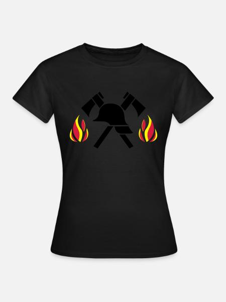 firefighter - Frauen T-Shirt - Schwarz