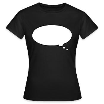 bulle de pensée - T-shirt Femme - noir - Devant - AI Model Female 172 dark (172cm)