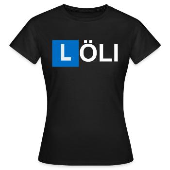 Löli - Frauen T-Shirt - Schwarz - Vorne - AI Model Female 172 dark (172cm)