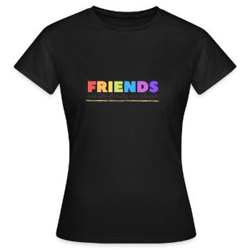 Friends - Women's T-Shirt - black - Front - AI Model Female 172 dark (172cm)