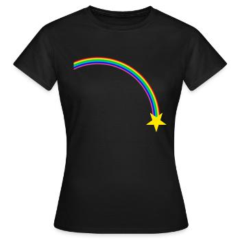 Arc-en-ciel - T-shirt Femme - noir - Devant - AI Model Female 172 dark (172cm)