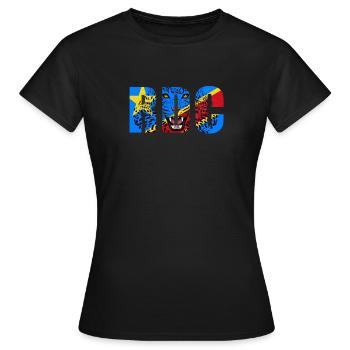 DRC, Demokratische Republik Kongo - Frauen T-Shirt - Schwarz - Vorne - AI Model Female 172 dark (172cm)