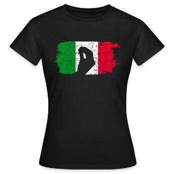Italy gesture flag Italian - Women's T-Shirt - black - Front - AI Model Female 172 dark (172cm)
