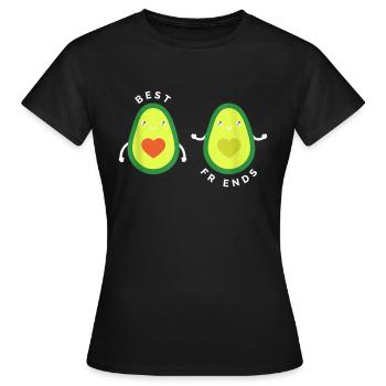 Avocado Trend 2021 - Best Friends - T-shirt Femme - noir - Devant - AI Model Female 172 dark (172cm)