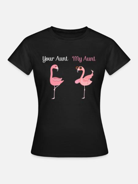 Flamingo-täti tätisi Tätini - Dame-T-shirt - sort
