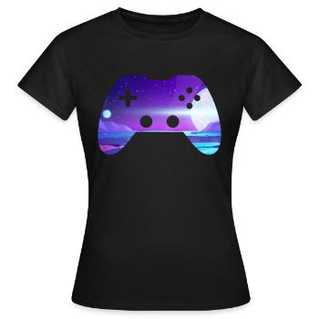 controller - Frauen T-Shirt - Schwarz - Vorne - AI Model Female 172 dark (172cm)