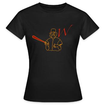 Krieger - Frauen T-Shirt - Schwarz - Vorne - AI Model Female 172 dark (172cm)