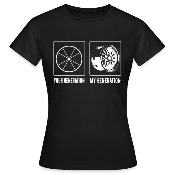 My Generation Jantes Roues Carriage Tuning - T-shirt Femme - noir - Devant - AI Model Female 172 dark (172cm)