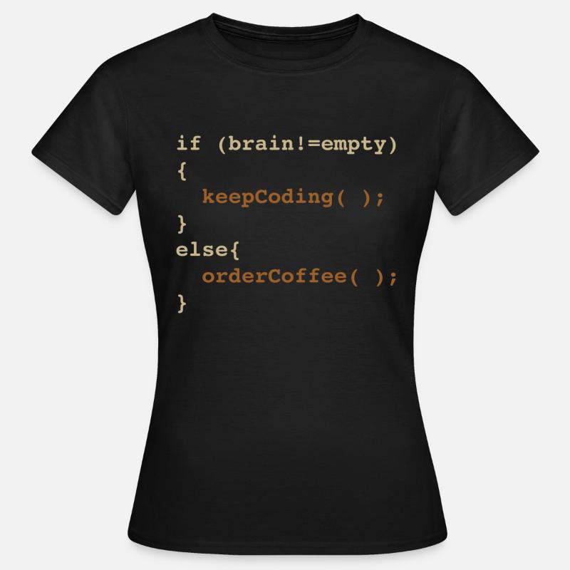 Developer Coffee - Frauen T-Shirt - Schwarz