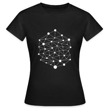 Technologie Blockchain Bloc d’échange de crypto-monnaie - T-shirt Femme - noir - Devant - AI Model Female 172 dark (172cm)