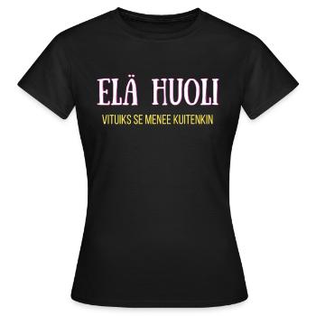 Keine Sorge, es geht sowieso - Frauen T-Shirt - Schwarz - Vorne - AI Model Female 172 dark (172cm)