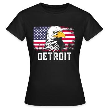 Detroit - T-shirt Femme - noir - Devant - AI Model Female 172 dark (172cm)
