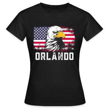Orlando Florida - Frauen T-Shirt - Schwarz - Vorne - AI Model Female 172 dark (172cm)