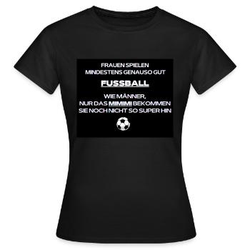 Frauenfußball - Frauen T-Shirt - Schwarz - Vorne - AI Model Female 172 dark (172cm)