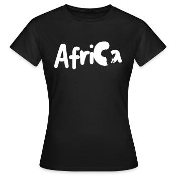 Afrique - T-shirt Femme - noir - Devant - AI Model Female 172 dark (172cm)