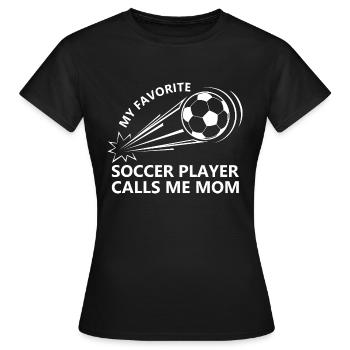 Football Mama blanc - T-shirt Femme - noir - Devant - AI Model Female 172 dark (172cm)