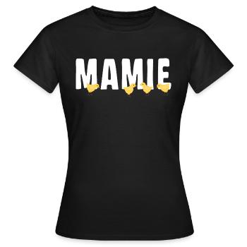 Mamie avec Petits Poussins - T-shirt Femme - noir - Devant - AI Model Female 172 dark (172cm)