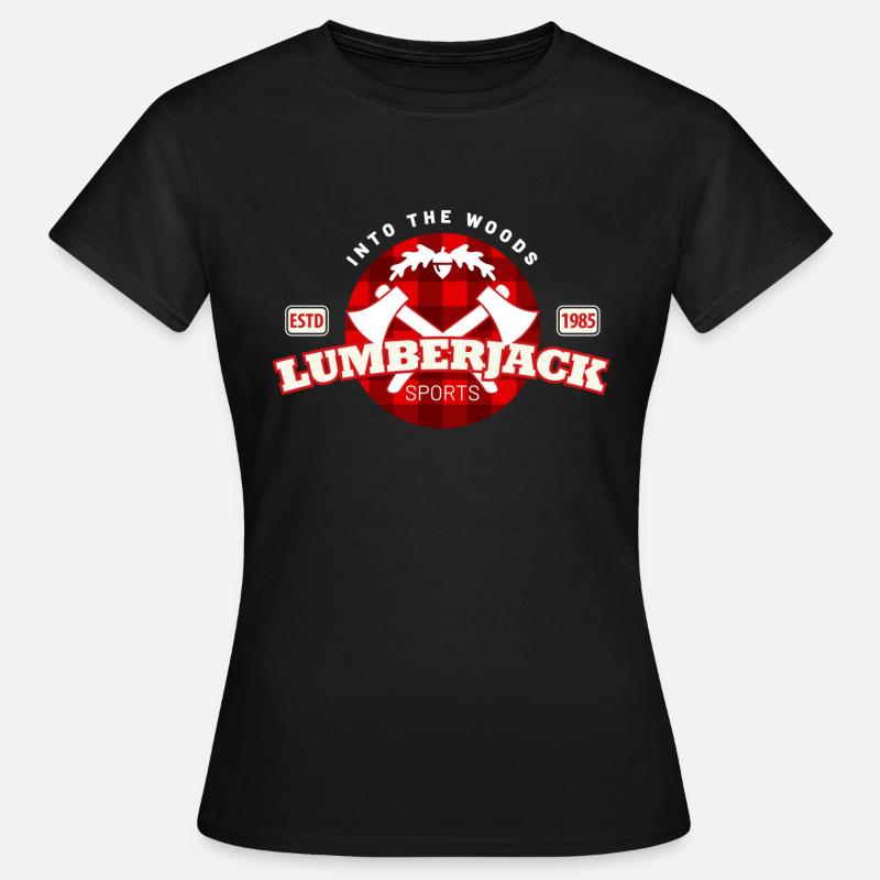 lumberjack check pattern - Women's T-Shirt - black