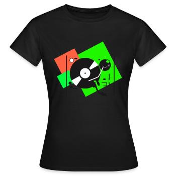 Platines colorées6 - T-shirt Femme - noir - Devant - AI Model Female 172 dark (172cm)