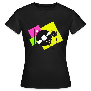 Platines colorées3 - T-shirt Femme - noir - Devant - AI Model Female 172 dark (172cm)