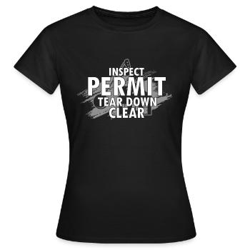 Hausabriss und Renovierungs Design - Frauen T-Shirt - Schwarz - Vorne - AI Model Female 172 dark (172cm)
