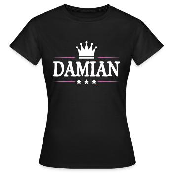 Damian - Frauen T-Shirt - Schwarz - Vorne - AI Model Female 172 dark (172cm)