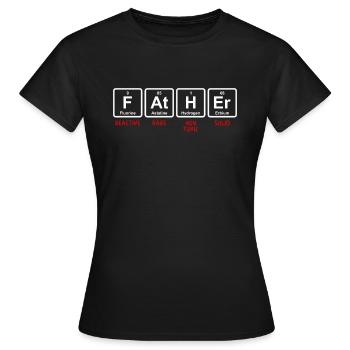 TABLEAU PÉRIODIQUE DU PÈRE - T-shirt Femme - noir - Devant - AI Model Female 172 dark (172cm)