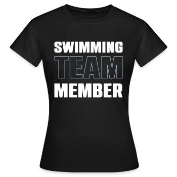 Swimming Team - Women's T-Shirt - black - Front - AI Model Female 172 dark (172cm)