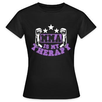 MMA Therapy - Women's T-Shirt - black - Front - AI Model Female 172 dark (172cm)