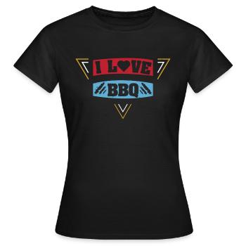 J’ADORE LE BARBECUE BARBECUE - T-shirt Femme - noir - Devant - AI Model Female 172 dark (172cm)