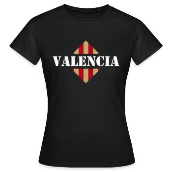 Valencia - Women's T-Shirt - black - Front - AI Model Female 172 dark (172cm)