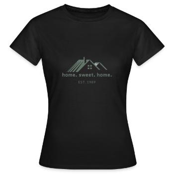 Home, sweet home. ! Print Logo - Frauen T-Shirt - Schwarz - Vorne - AI Model Female 172 dark (172cm)